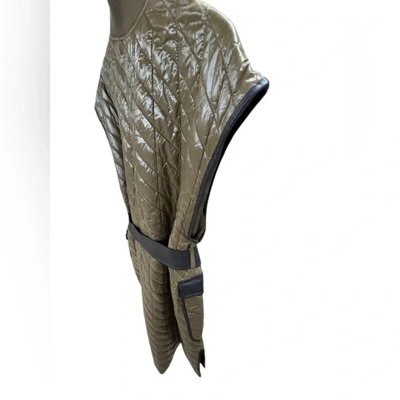 Bernardo Olive Quilted Vest with Black Accents - Picture 5 of 9